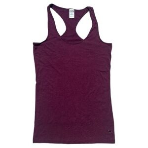 Victoria's Secret PINK Burgundy Racerback Tank Top Size Small Sporty Athleisure